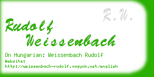 rudolf weissenbach business card